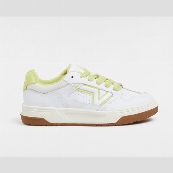 Vans UPLAND VINTAGE LEATHER SHOES, MAN, WHITE, SIZE: 12