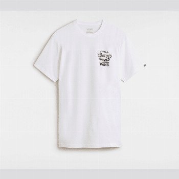 Vans WARPED WORLD T-SHIRT, MAN, WHITE, SIZE: XXL