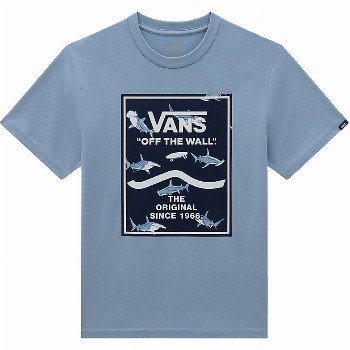 Vans YOUTH PRINT BOX T-SHIRT (8-14 YEARS) (DUSTY BLUE) BOYS PURPLE