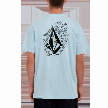 Volcom FIREFIGHT T-SHIRT IN MISTY BLUE