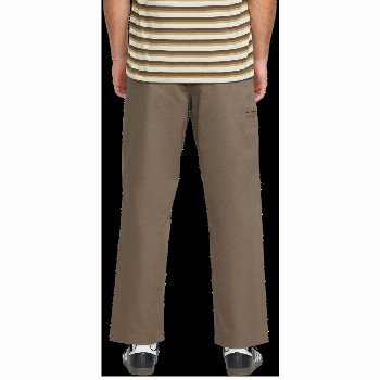 Volcom FRICKIN SKATE CHINO TROUSERS IN TEAK