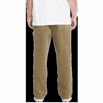 Volcom KRAFTSMAN CORDUROY TROUSERS IN KHAKI