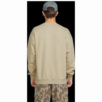 Volcom OPERATORS SWEATSHIRT IN LIGHT KHAKI