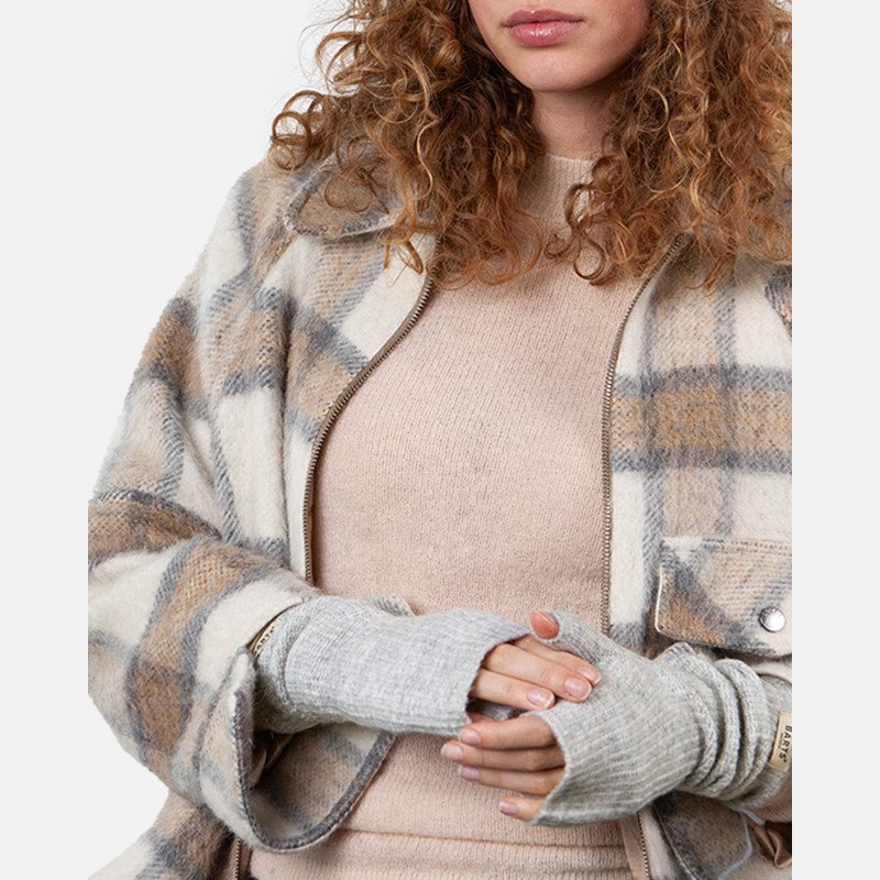 Darty Fingerless Gloves in Heather Grey