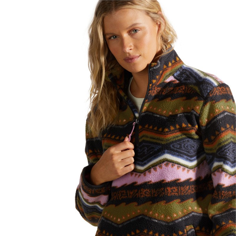 BOUNDARY MOCK 3 FLEECE JACKET - BLACK MULTI