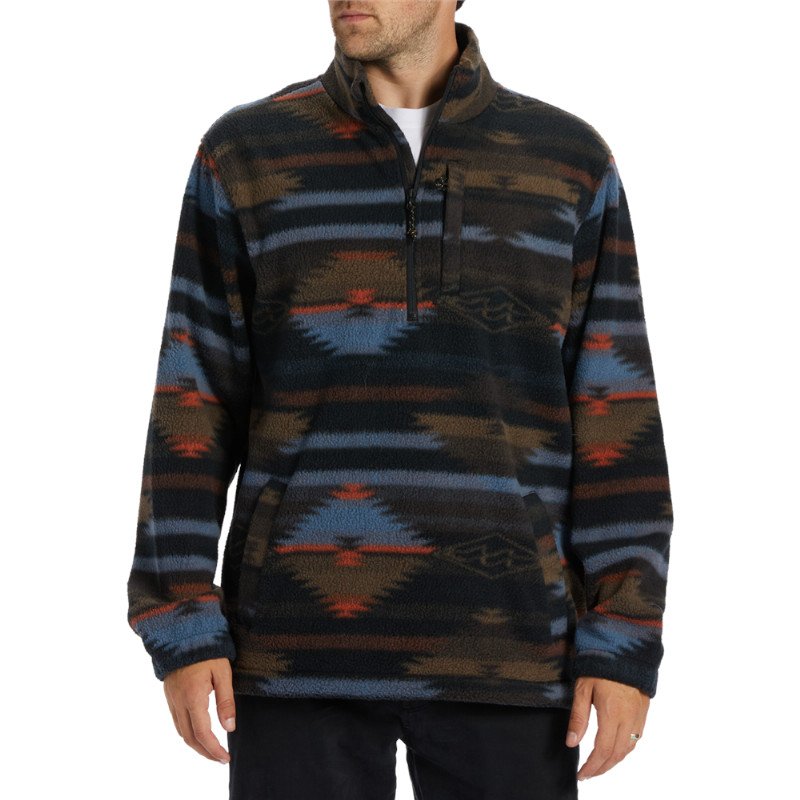 Billabong Boundary Mock Neck Fleece Sweatshirt - Black