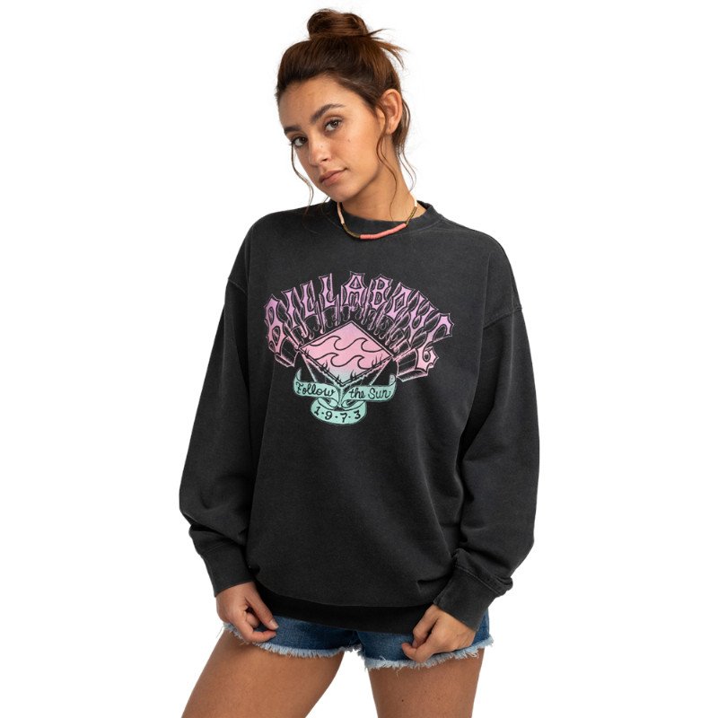 Billabong Follow The Crew Sweatshirt - Off Black