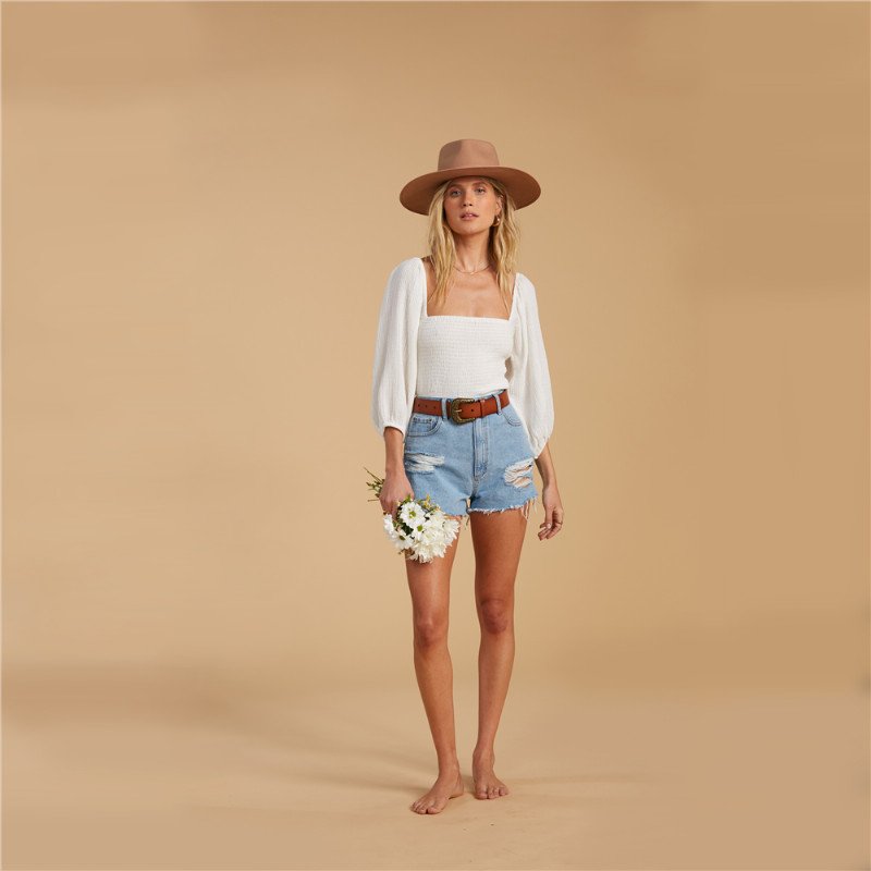 SALTY BLONDE COASTAL BREEZE TOP - SALT CRYSTAL