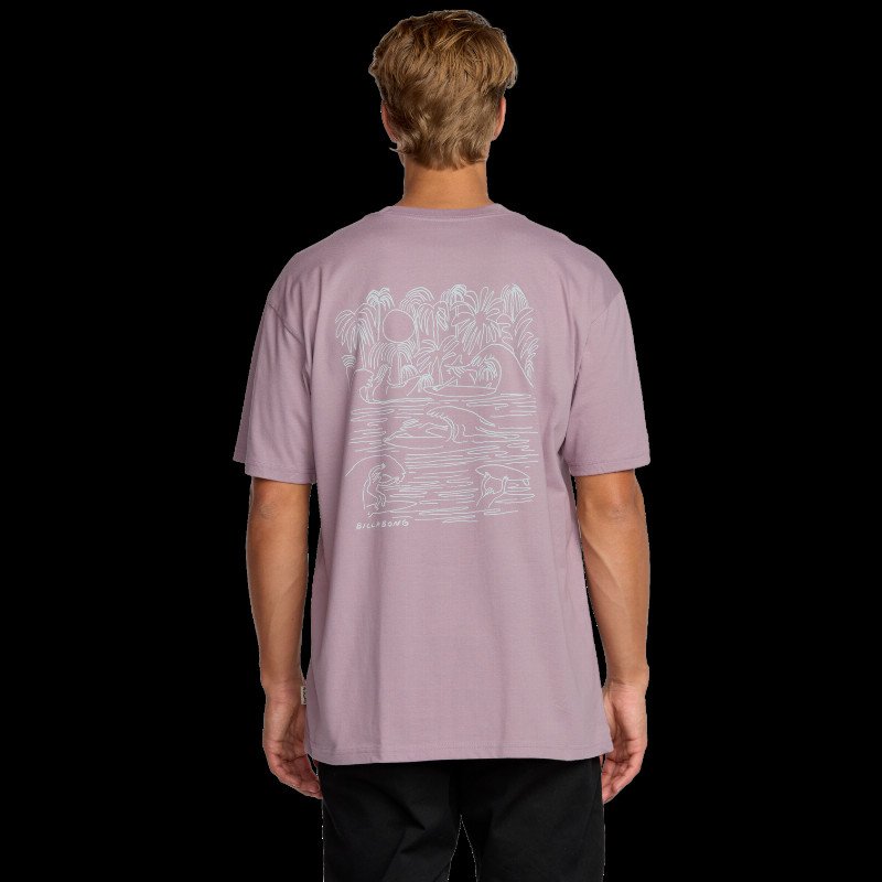 Scenes T-Shirt in Purple Ash