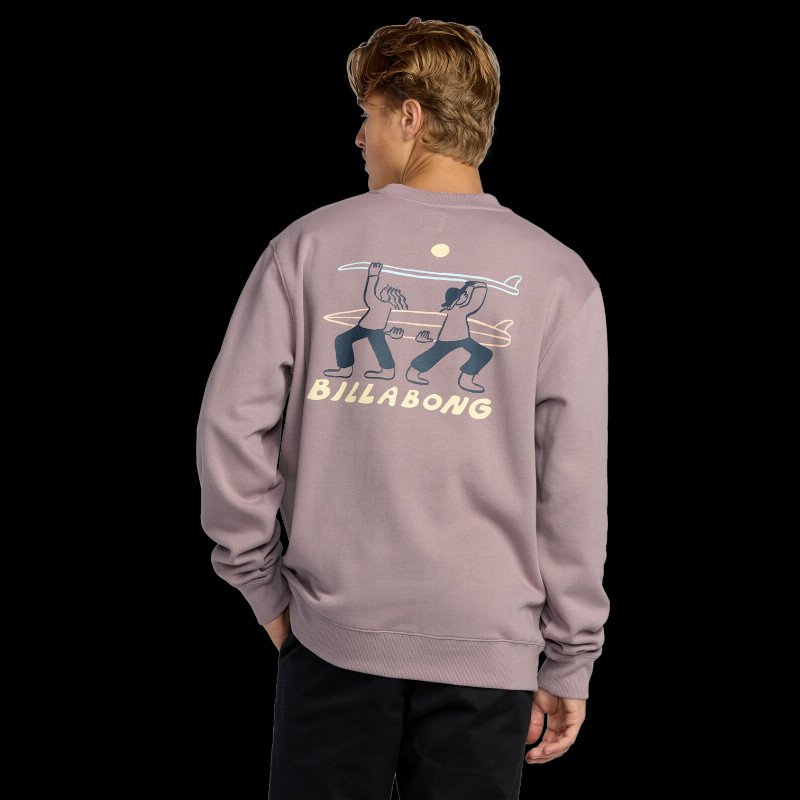 Split The Peak Sweatshirt in Purple Ash