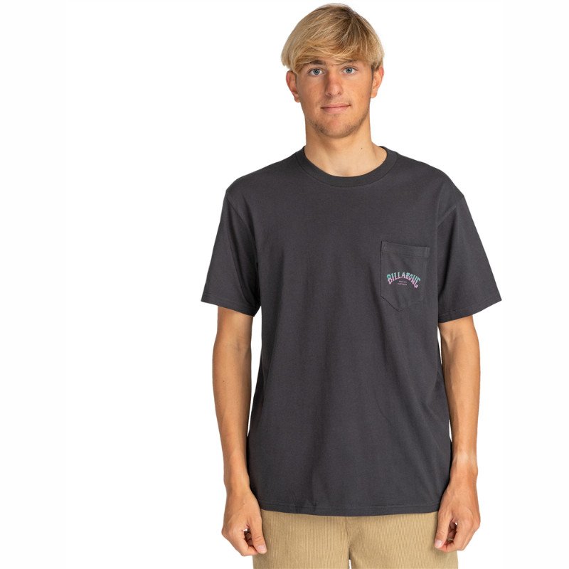 Billabong Stacked Arch T-Shirt - Washed Black