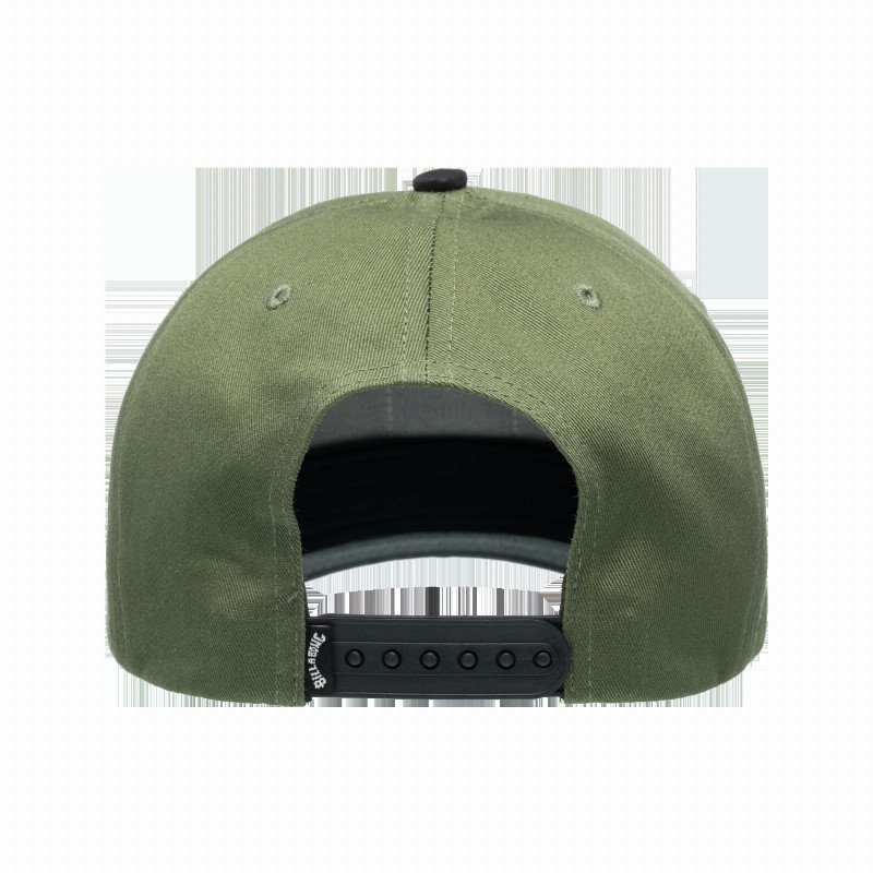 Stacked Snapback Cap in Military