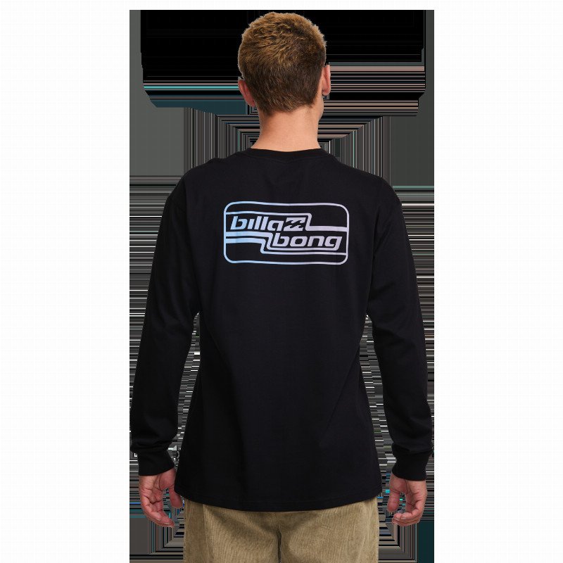 Walled Regular Long Sleeve T-Shirt in Black