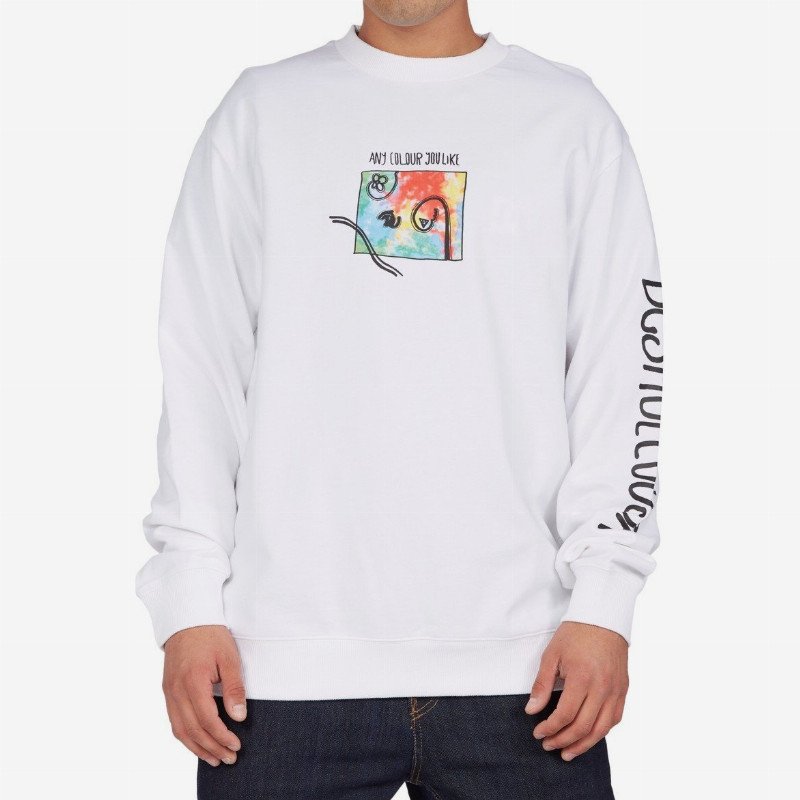 Any Colour - Crew Neck Sweatshirt for Men - White