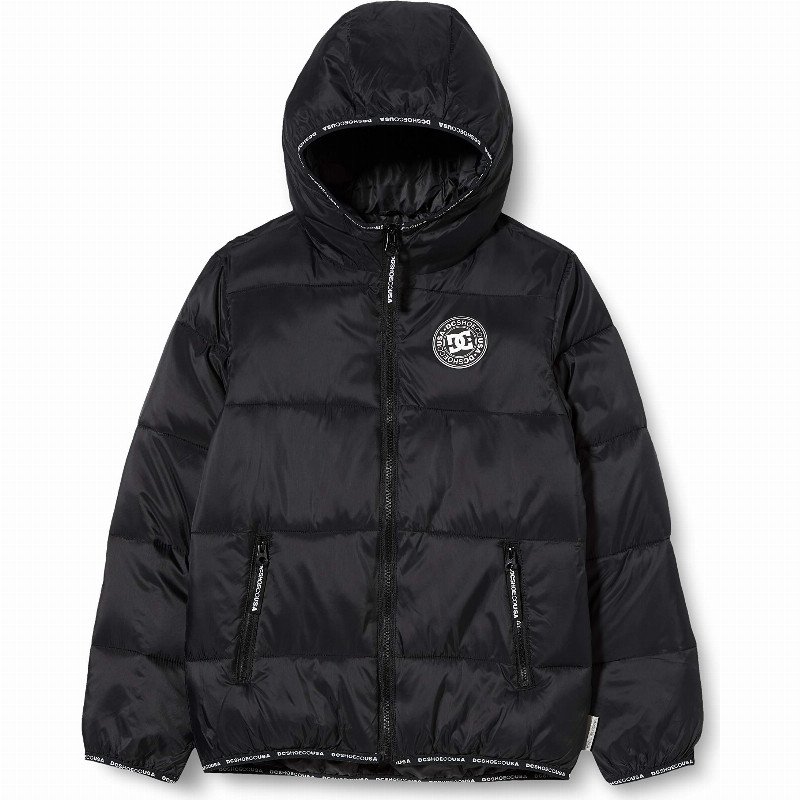 DC Boy's Crewkerne Boy - Water-resistant Hooded Puffer Jacket for Boys 8-16 Water-resistant Hooded Puffer Jacket