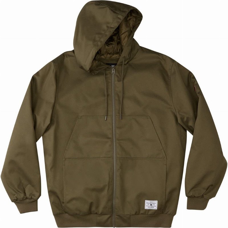 DC Men's Rowdy - Hooded Padded Jacket for Men Windbreaker