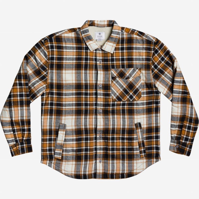 OVER THE TOP - LONG SLEEVE FLANNEL SHIRT FOR MEN ORANGE