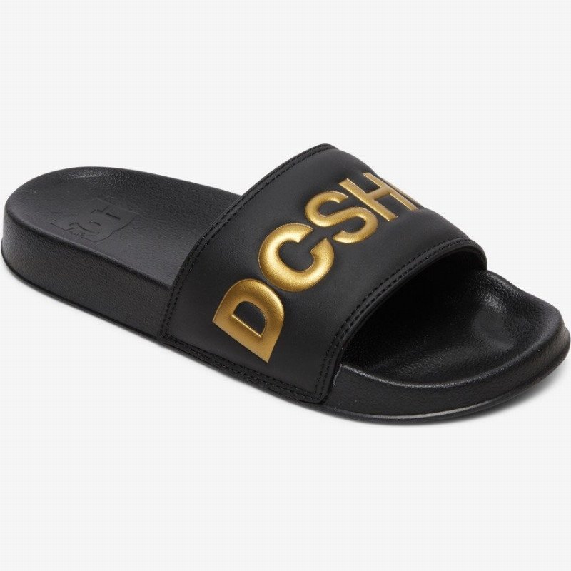 DC Slides SE - Suede Slides for Women - Black