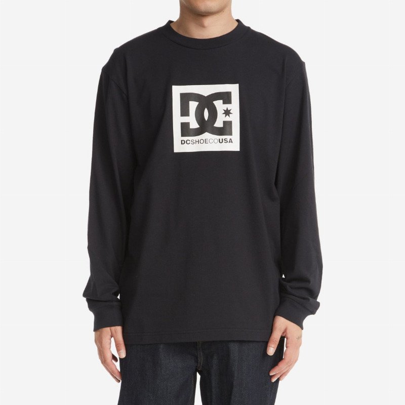 DC Square Star - Long Sleeve T-Shirt for Men - Black