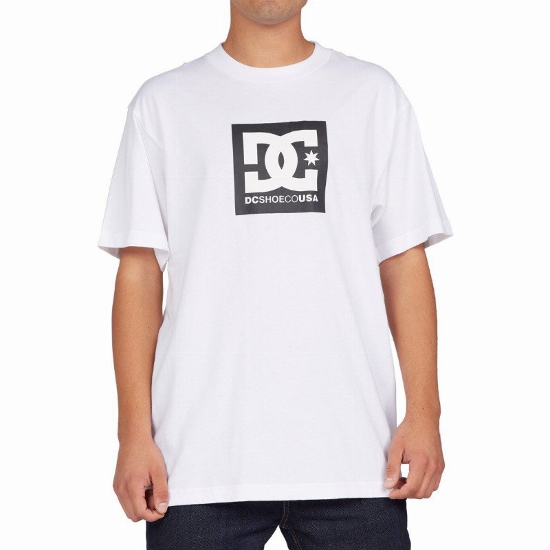 Square Star Tee for Men - White