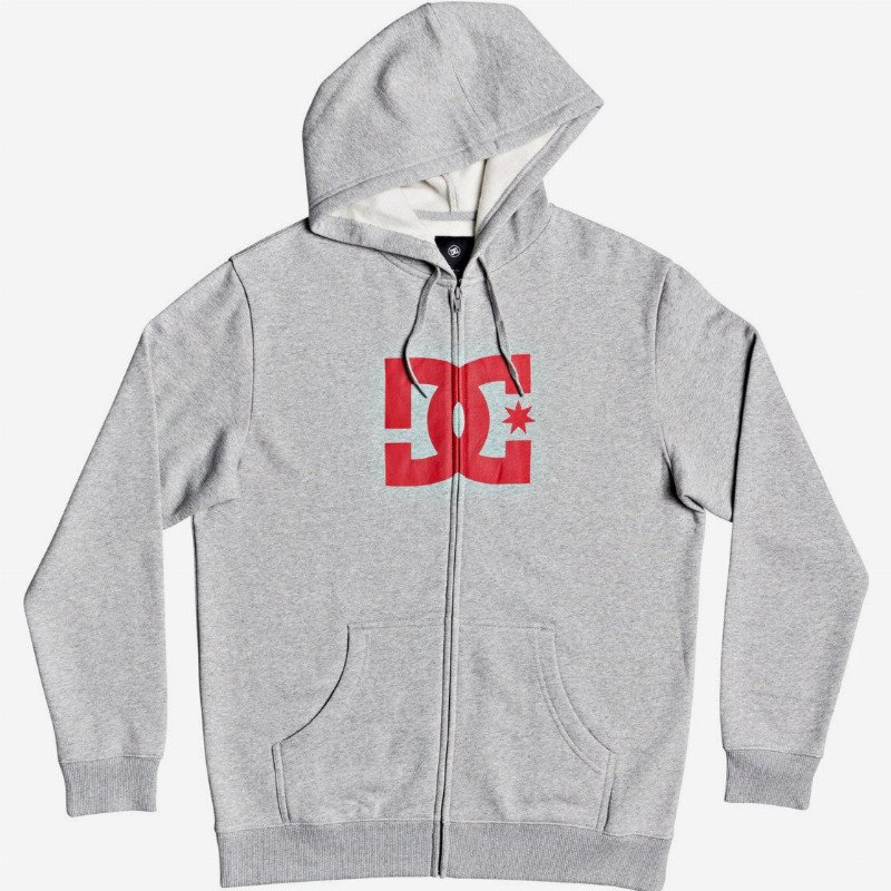 STAR ZIP-UP HOODIE FOR MEN - BLACK