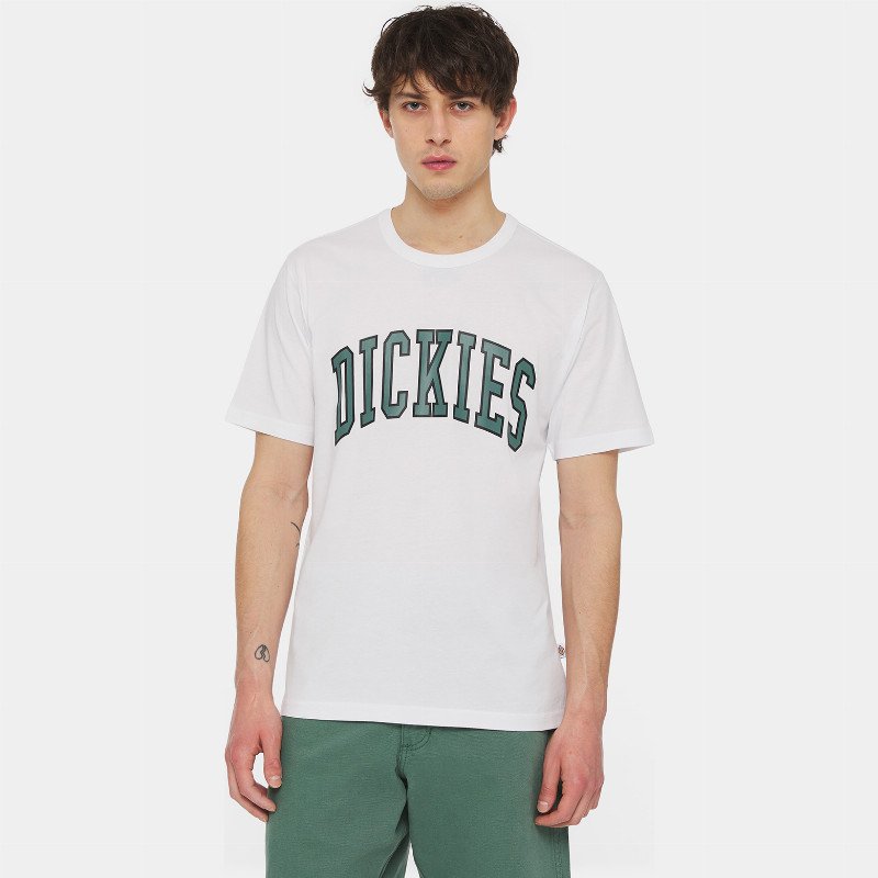 Dickies Aitkin Short Sleeve T-Shirt Man White/dark Forest 