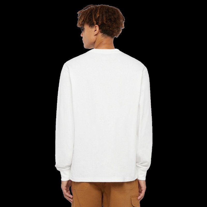 Clancy Heavyweight Long Sleeve T-Shirt in White