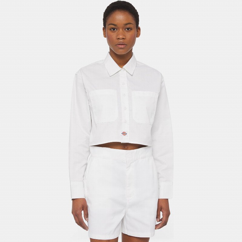 Dickies Culpeper Long Sleeve Shirt Woman White 