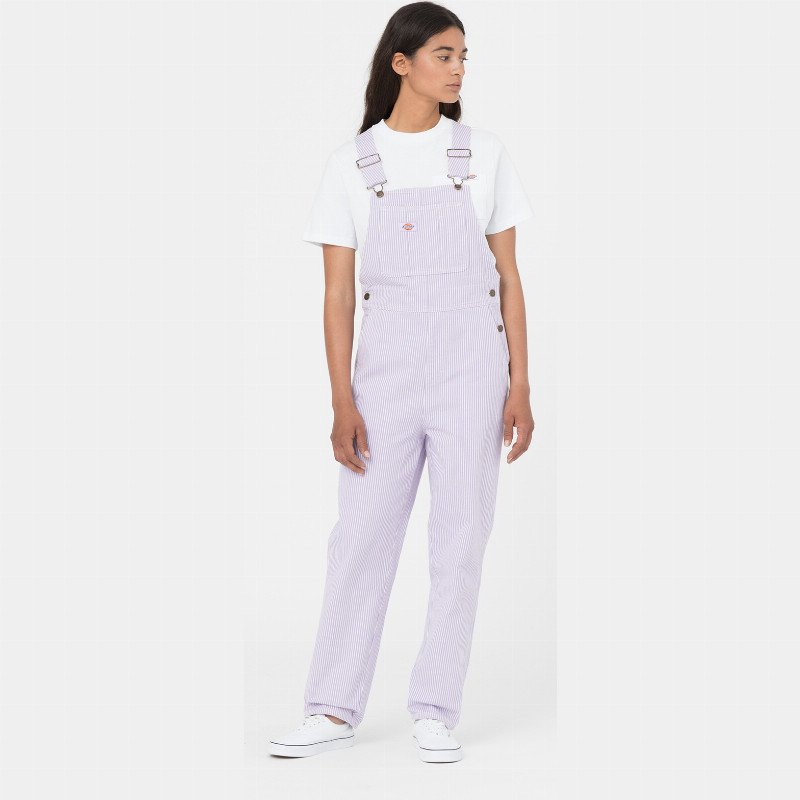 DENIM CLASSIC HICKORY STRIPE BIB WOMAN