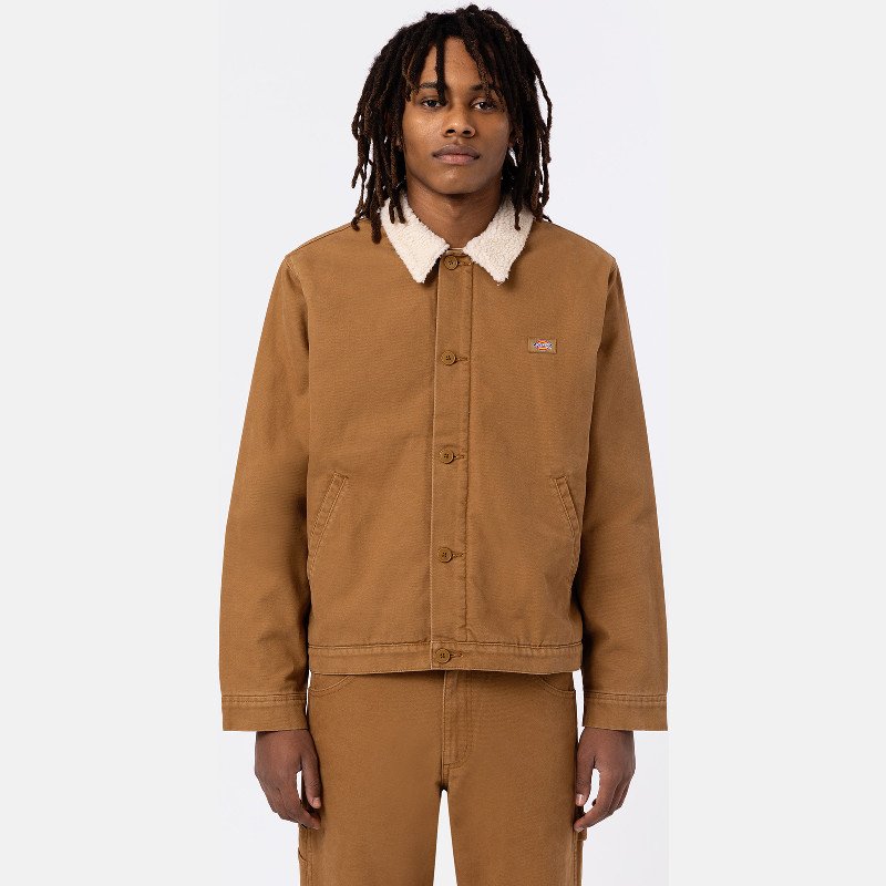 Dickies Duck Canvas Deck Jacket Man Stone Washed Brown Duck 