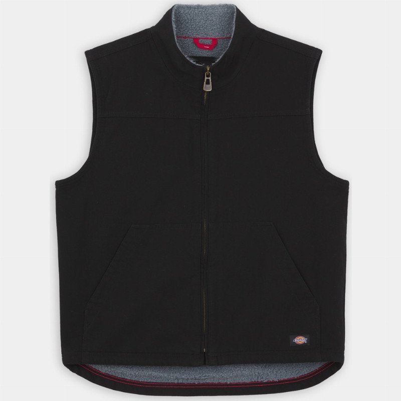 DUCK LINED GILET MAN RINSED BLACK