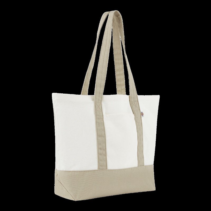 Logo Canvas Beach Bag in Egret