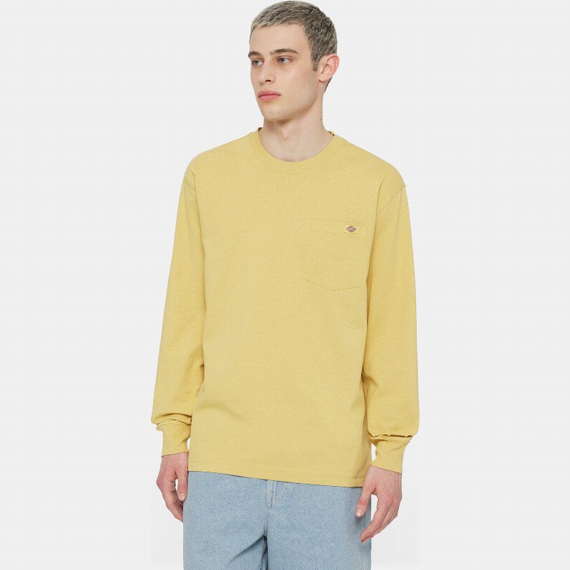 Dickies Luray Long Sleeve Pocket T-Shirt Man Yellow 