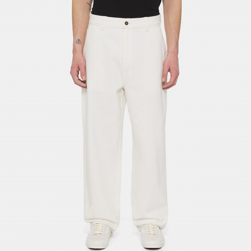 MADISON DENIM TROUSERS MAN WHITE