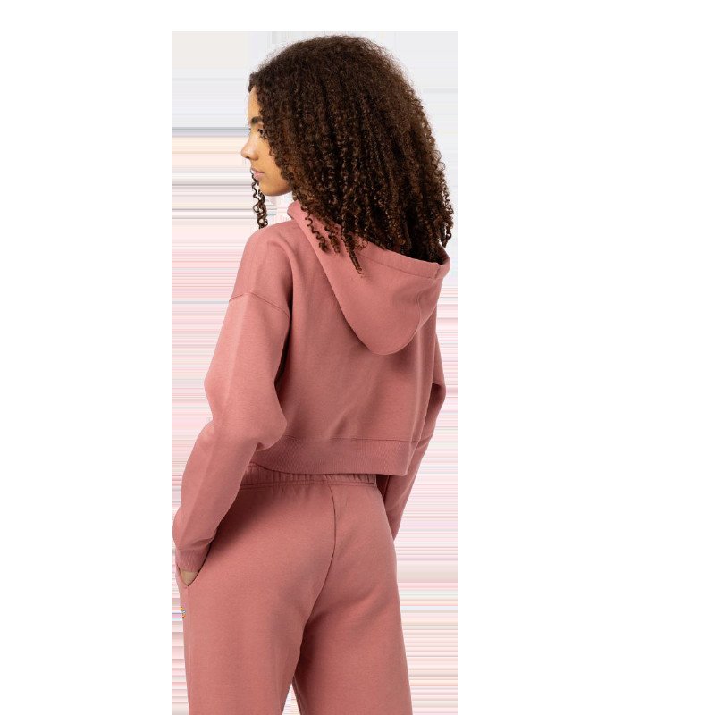Oakport Cropped Hoodie in Whitered Rose