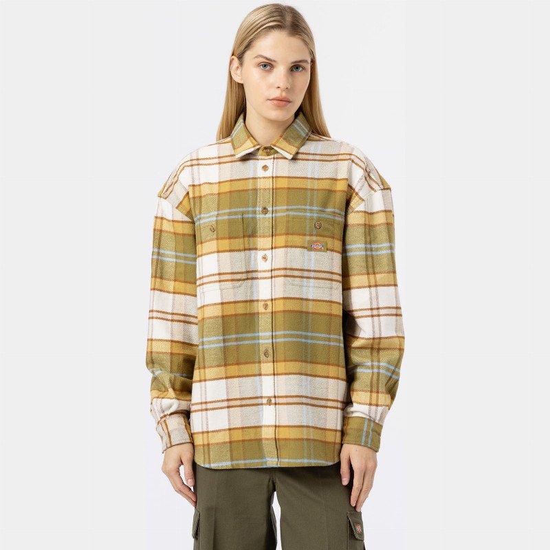 ORTING CHECK SHIRT WOMAN GREEN MOSS