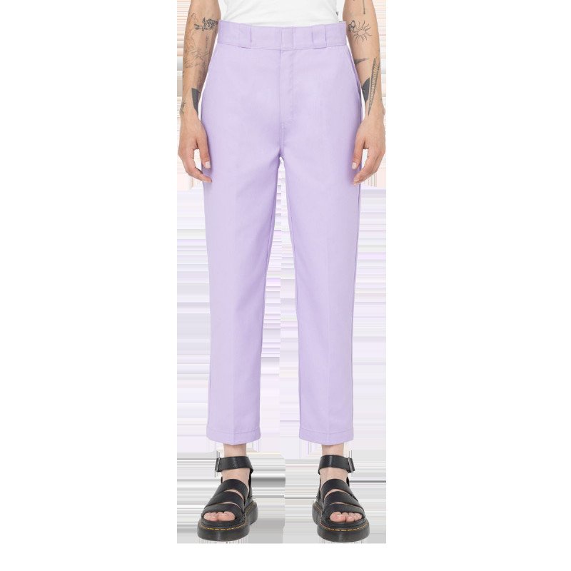 Phoenix Cropped Trousers in Purple Rose