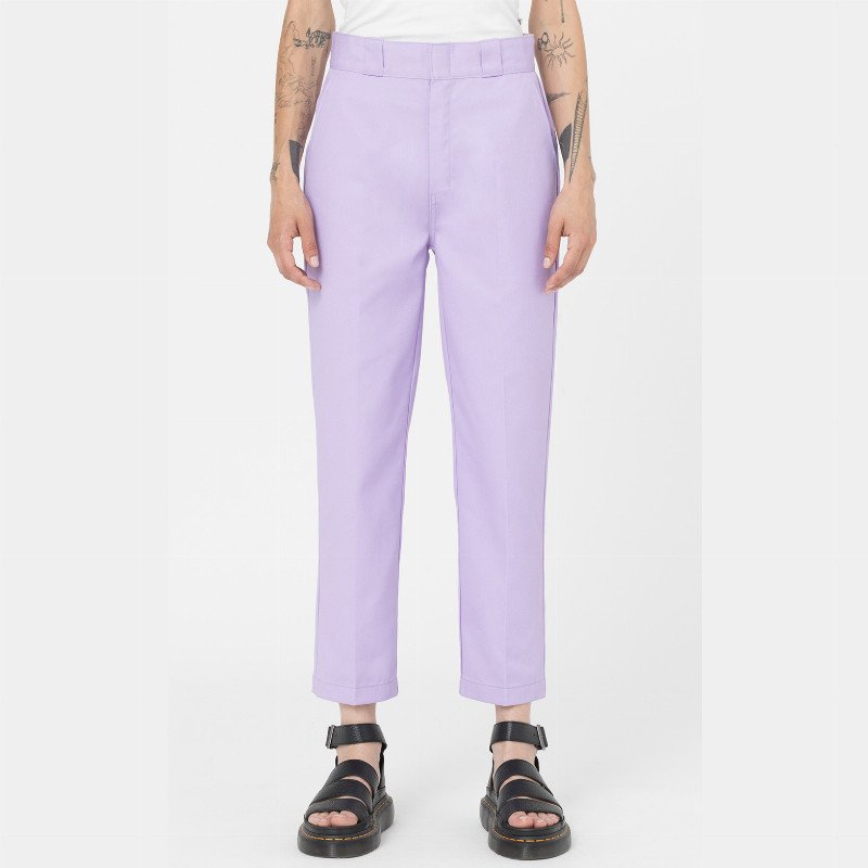 PHOENIX CROPPED TROUSERS WOMAN PURPLE ROSE