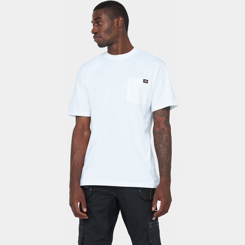 Dickies Short Sleeve Pocket Cotton T-Shirt Man White 