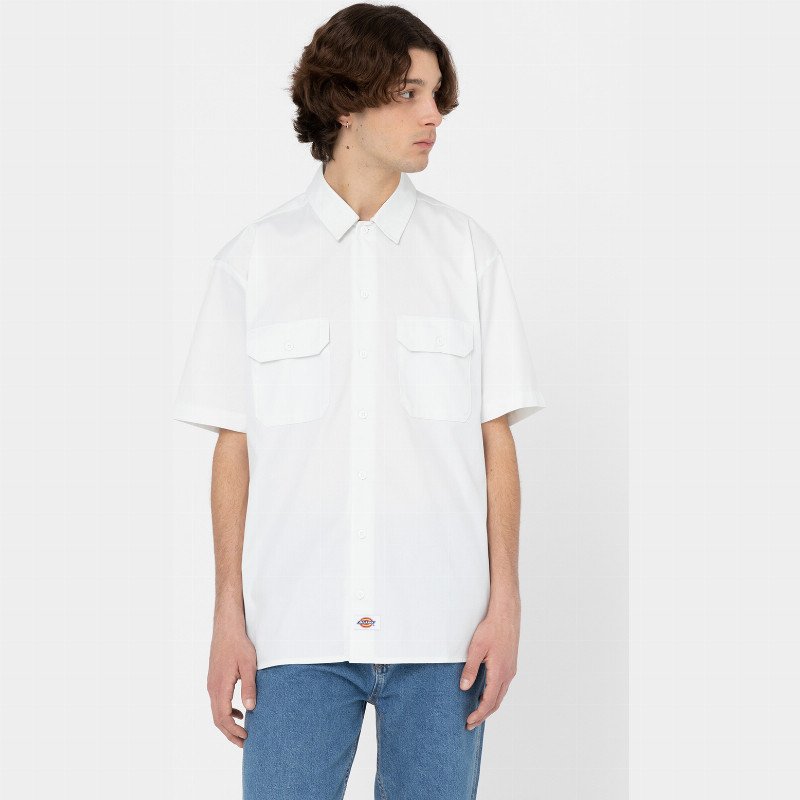 SHORT SLEEVE WORK SHIRT MAN WHITE