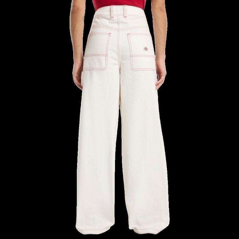 X Loose Denim Carpenter Jeans in Egret