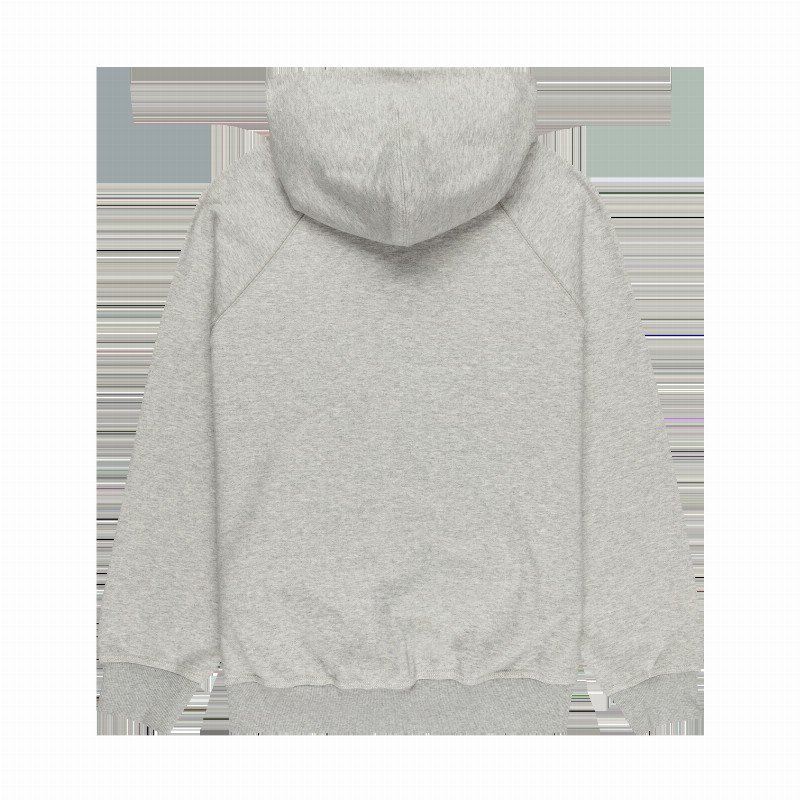 Cornell Crest Hoodie in Mid Grey Heather