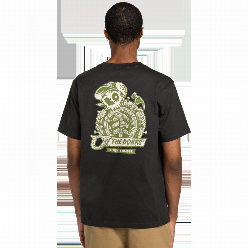 Timber Icons T-Shirt in Off Black
