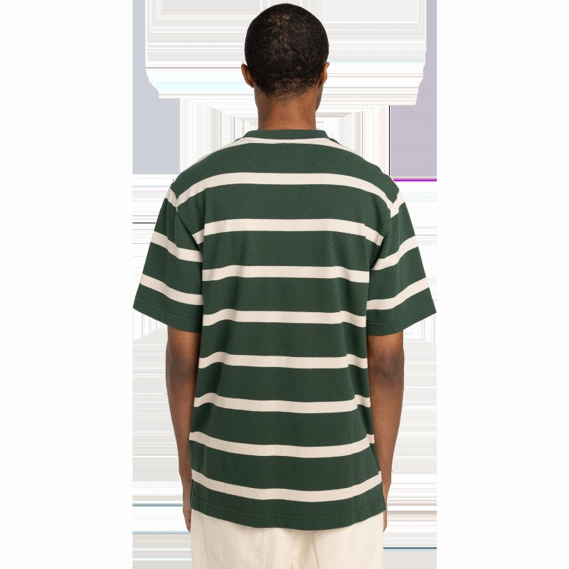 Yacht Club T-Shirt in Oat Milk & Jungle Green