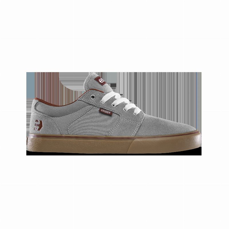 Barge LS Shoes in Grey & Gum & Red