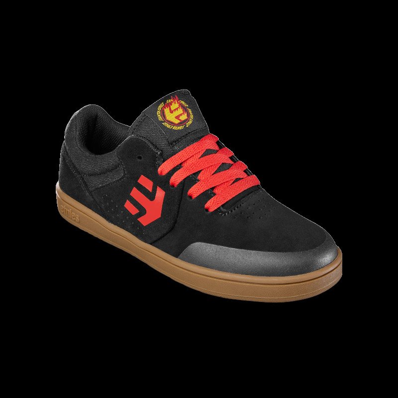 BOYS MARANA X SANTA CRUZ SHOES IN BLACK, RED & GUM