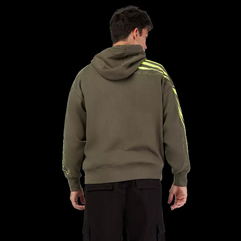 Elevated Oversized Pullover Hoodie in Military Green