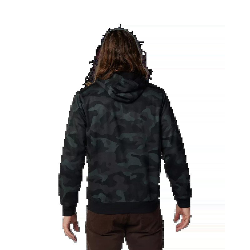 Fox Head Camo Pullover Hoodie in Black Camo
