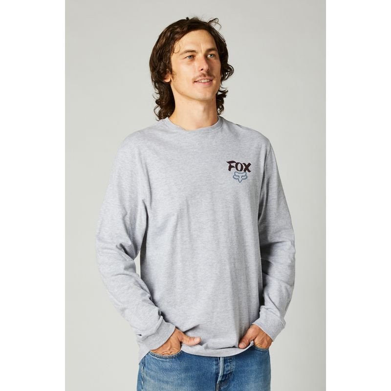 Fox Traditional Long Sleeve Tee Light Heather Grey Fox Traditional Long Sleeve Tee Light Heather Grey