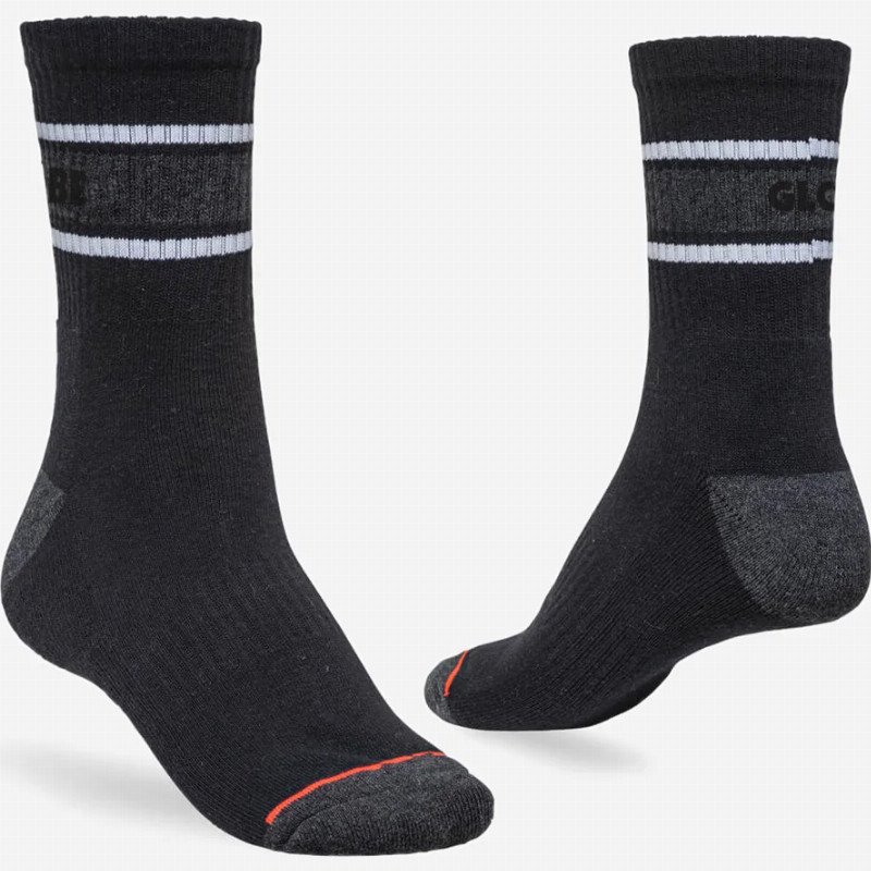 Triple Stripe Crew Socks (5 Pack) in Assorted